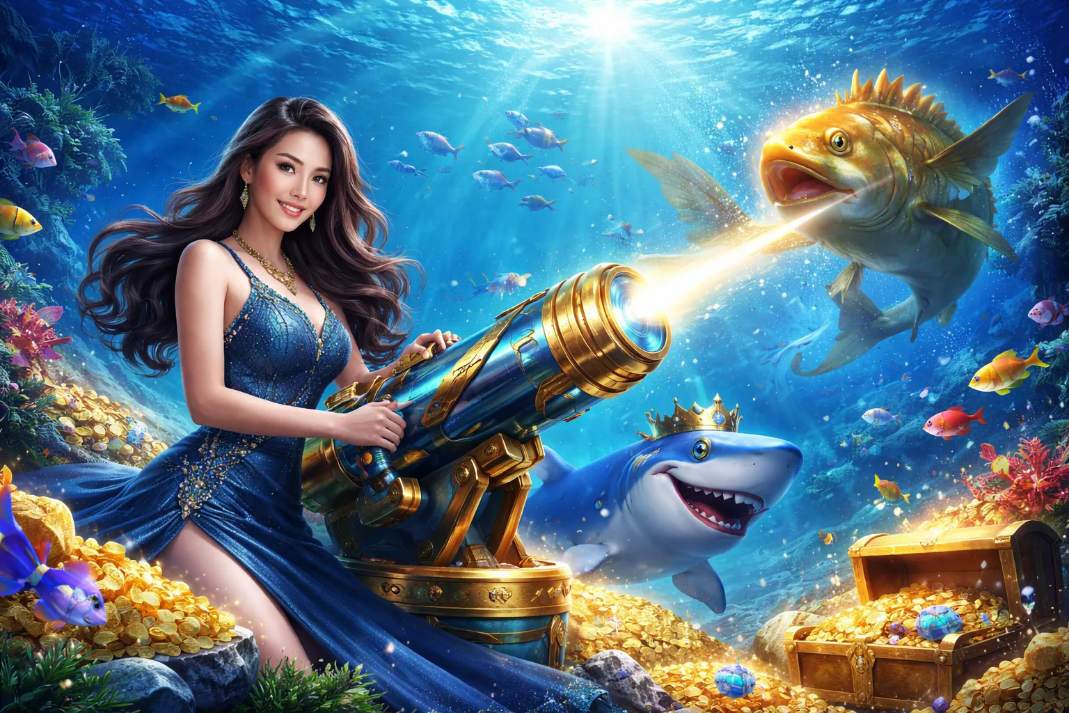 Hình ảnh chính game Bắn Cá 13win với đồ họa sống động