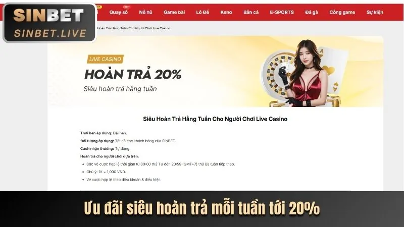 Thưởng nạp tiền hàng tuần/tháng